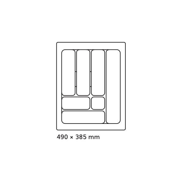 Príborník 45 PVC biely COMFORT