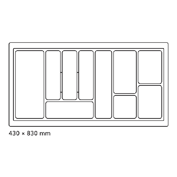 Príborník 90 PVC sivý STANDARD