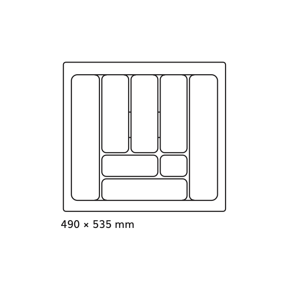 Príborník 60 PVC antracit matný COMFORT