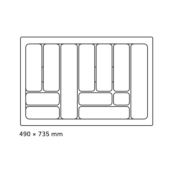 Príborník 80 PVC antracit matný COMFORT
