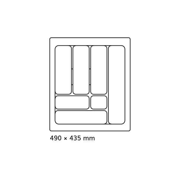 10246_a Príborník 50 PVC čierny matný COMFORT