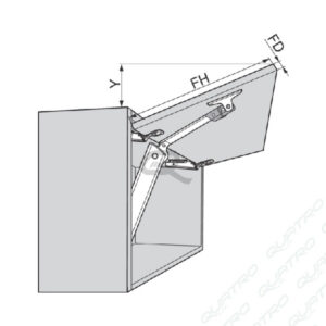 BLUM - AVENTOS HK-XS súprava zdvíhacích mechanizmov pre TIP-ON 20K1501T