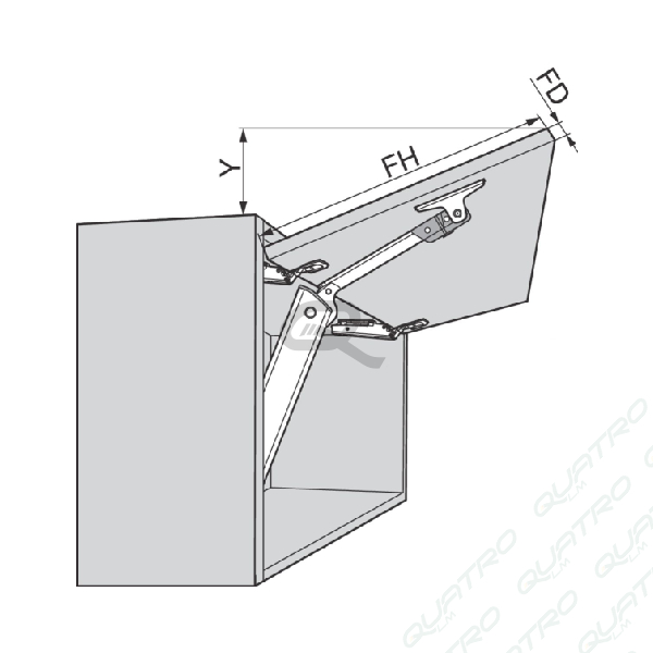 BLUM - AVENTOS HK-XS súprava zdvíhacích mechanizmov pre TIP-ON 20K1501T