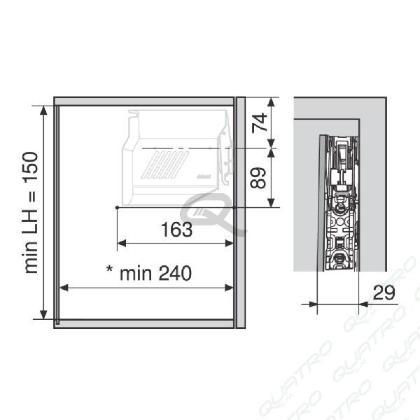 BLUM - AVENTOS HK-S súprava zdvíhacích mechanizmov 20K2B00.02