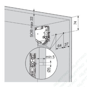 BLUM - AVENTOS HK-S súprava zdvíhacích mechanizmov pre TIP-ON 20K2C00T