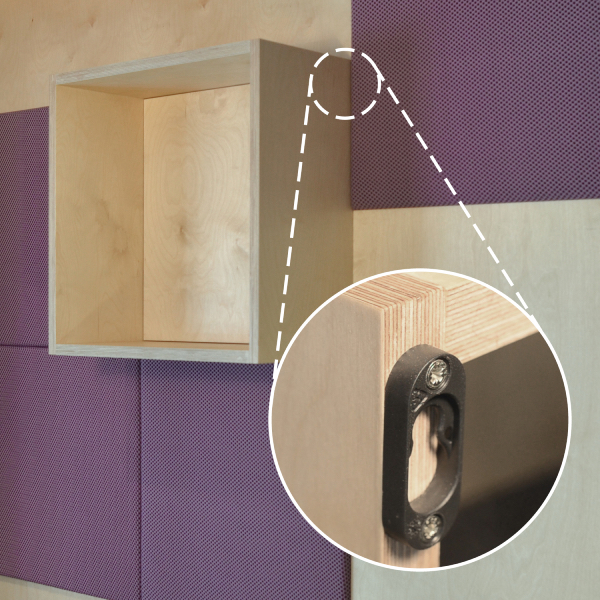 Upevnenie Flush-fix Typ 1 do dreva