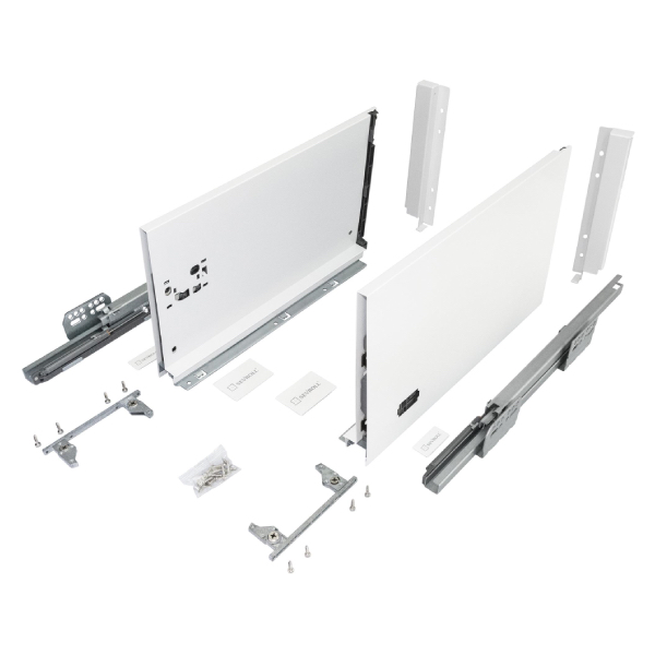 Výsuv SEVROLL V-BOX 18 3D L550mm H238mm biely 223495-18