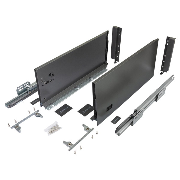 140054-1 Výsuv SEVROLL V-BOX 18 3D L500mm H210mm grafit 223539-18