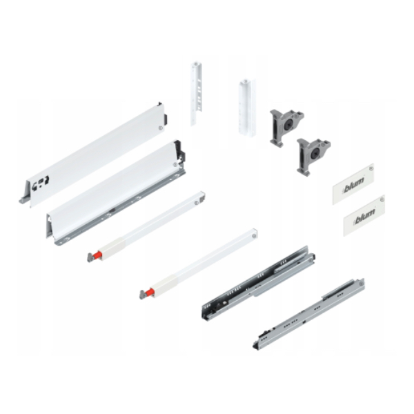 BLUM - ANTARO komplet sada na 10 ks zásuviek D 500mm biela