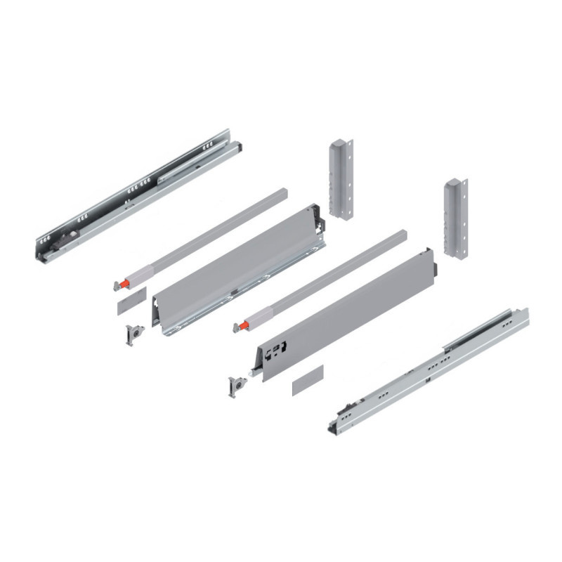 BLUM - ANTARO komplet sada na 10 ks zásuviek D 500mm sivá
