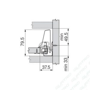 BLUM - ANTARO bok "N" 500mm biely Ľ+P 378N5002SA SW