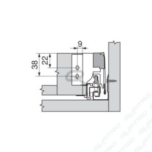 14429_c-1 BLUM - ANTARO bok "N" 450mm sivý Ľ+P 378N4502SA R9006
