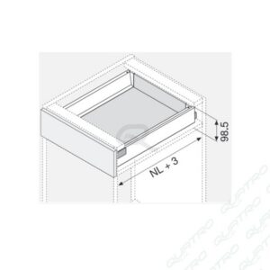 14440_c BLUM - ANTARO bok "M" 650mm biely Ľ+P 378M6502SA SW
