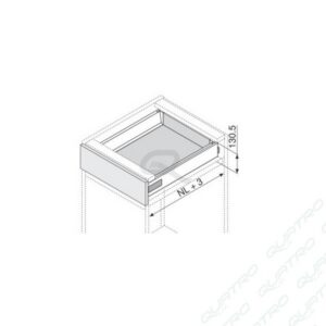 14502_a BLUM - ANTARO bok "K" 350mm biely Ľ+P 378K3502SA SW