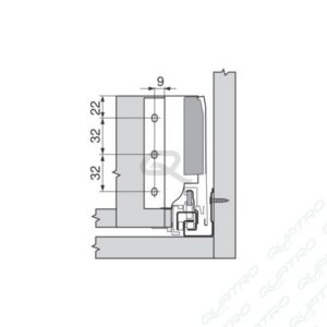 14502_d BLUM - ANTARO bok "K" 350mm biely Ľ+P 378K3502SA SW