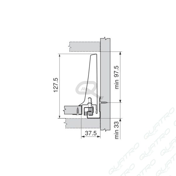 BLUM - ANTARO bok "K" 650mm biely Ľ+P 378K6502SA SW