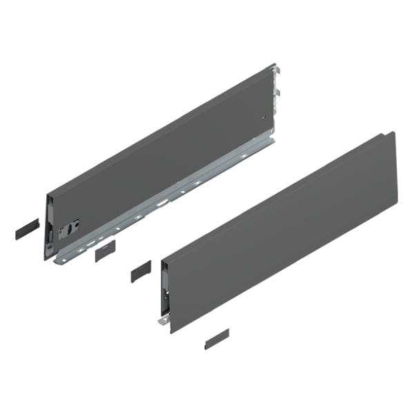 BLUM - MERIVOBOX bok "K" 400mm sivá matná orion Ľ+P 470K4002S-OG-M
