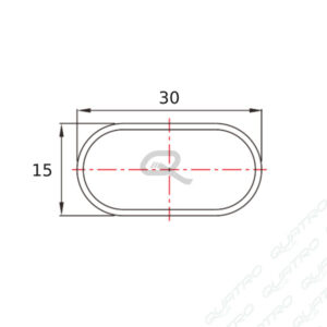 Vešiaková tyč 1m 30x15x0,7mm