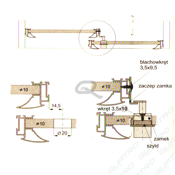 Zámok SEVROLL Gemini 10/18 20611