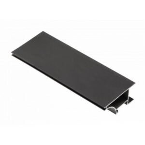 16096 AL LED profil násuvný čierny 3m GLAX + mliečna krytka + gumička