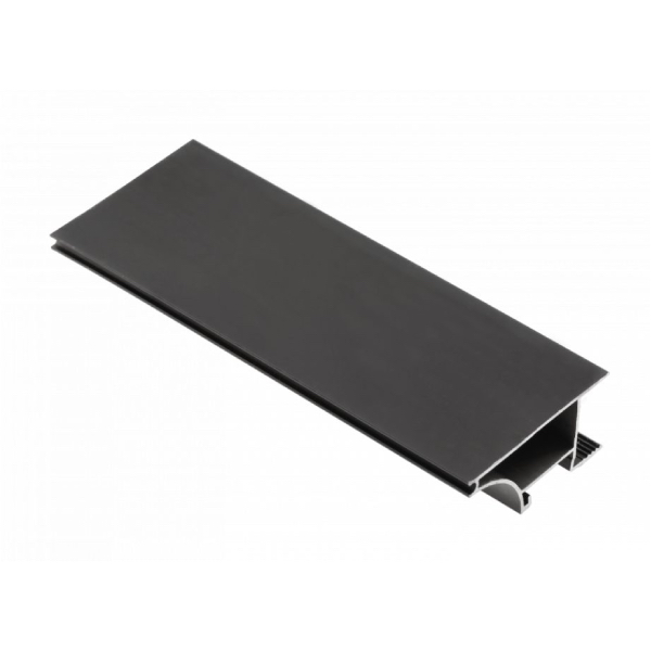 16096 AL LED profil násuvný čierny 3m GLAX + mliečna krytka + gumička