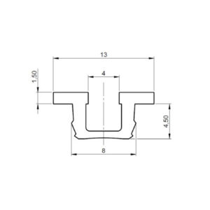 Unipos profil 250cm biely