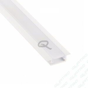 LED profil zápustný pre LED pás s mliečnou krytkou biely (bm)