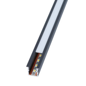 16195 LED profil zápustný VELA CUT FREE s LED pásom a mliečnou krytkou 12W/m grafit 2m