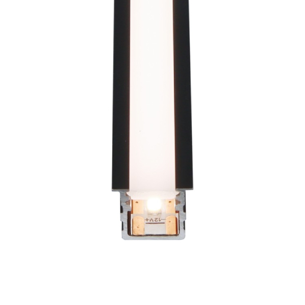 16195_c-1 AL profil zápustný VELA CUT FREE s LED pásom a mliečnou krytkou 12W/m grafit 2m