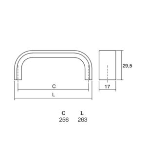 Úchytka SENSE MINI VIEFE L256 chróm 0301256L01