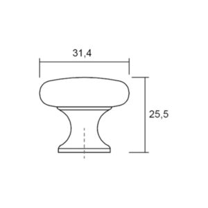 Knopok DUKE VIEFE chróm 0393031Z01
