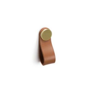 Knopok FLEXA VIEFE 22x70 koža bežová / mosadz 0404070P2627