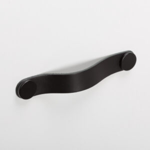 Úchytka FLEXA VIEFE 128 koža čierna / čierna 0404128P99M2