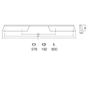 Úchytka RAIL VIEFE 576 nerez 0511576L24