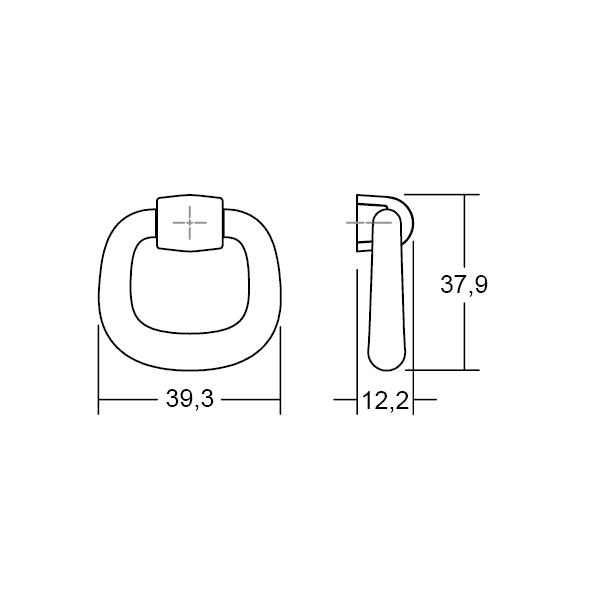 Knopok PENDANT VIEFE 40x35mm cín 0516040Z610