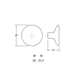 Knopok DISC VIEFE D38 orech 0530038W17