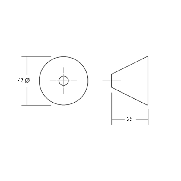 190503_a-1 Úchytka CONIC VIEFE knopok D43 biela matná 0538043ZM1