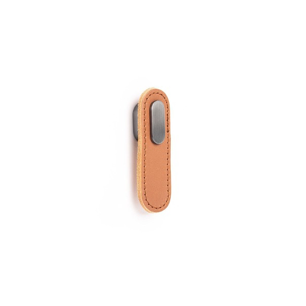 Knopok OBLONG VIEFE 70 mm koža bežová + šedá 0507070P2631