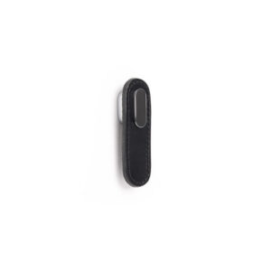 190552 Knopok OBLONG VIEFE 70 mm koža čierna + chróm 0507070P9901