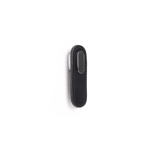 Knopok OBLONG VIEFE 70 mm koža čierna + chróm 0507070P9901