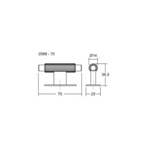 Knopok ARPA VIEFE plat nerez 0588070L24