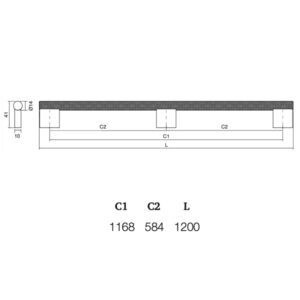 Úchytka GRAF BIG VIEFE 1168/1200 nerez