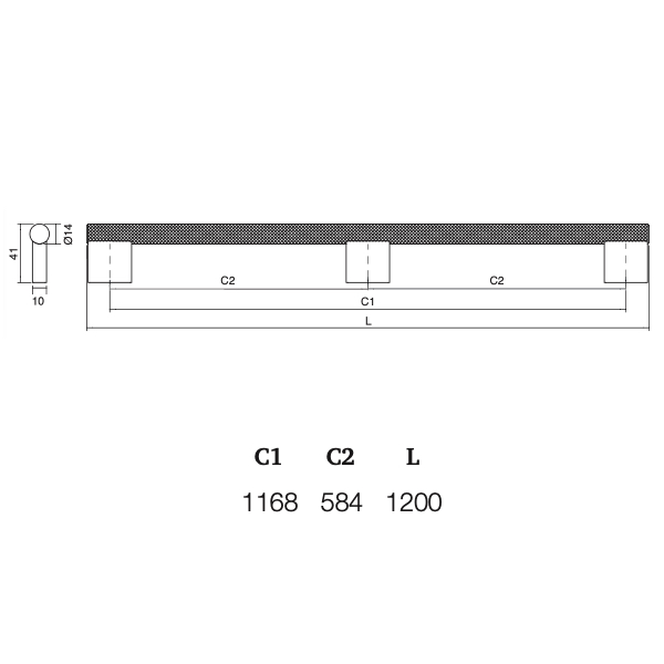 Úchytka GRAF BIG VIEFE 1168/1200 nerez