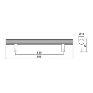 Úchytka BOTO Viefe L320 brúsený bronz 0710320L619