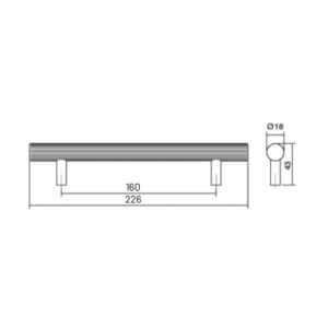 Úchytka BOTO Viefe L160 brúsený bronz 0710160L619