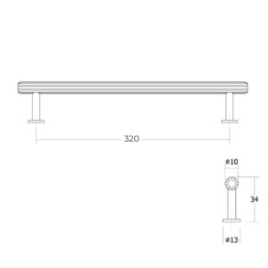 Úchytka RILLE MINI 320 nerez 0621320L24