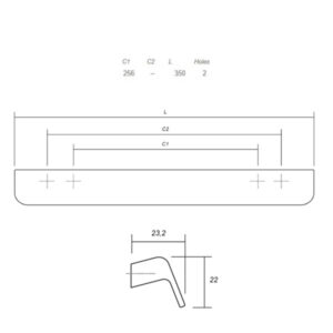 Úchytka FLAPP VIEFE L256 nerez 0610256L24