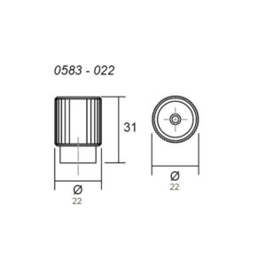 190877_a Úchytka ARPA VIEFE D22 knopok nerez 0583022L24