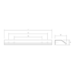 Úchytka WING Viefe L1120 brúsená mosadz 06001120L618
