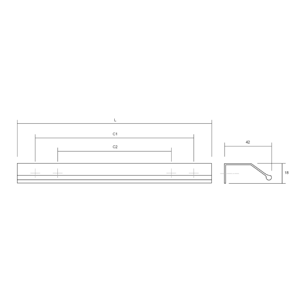 Úchytka WING Viefe L1120 brúsená mosadz 06001120L618